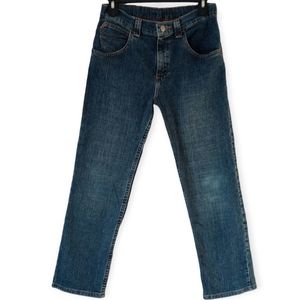 WRANGLER CLASSIC STRAIGHT-LEG JEANS. SIZE 12 & HUSKY. COLOR  BLUE.